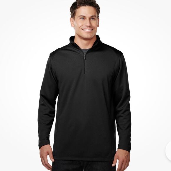Tri-Mountain Clementon Long Sleeve Shirt M Black Cycling Performance Pullover - Picture 1 of 6